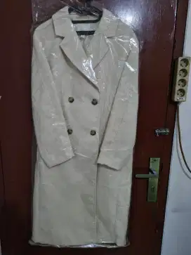 Coat long cream h n m