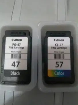 Di cari tinta bekas 47/57 canon yang belum perna di isi ulang