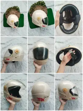 Helm Classic TRX Jadul Honda Original | Helm Full Face Retro Original