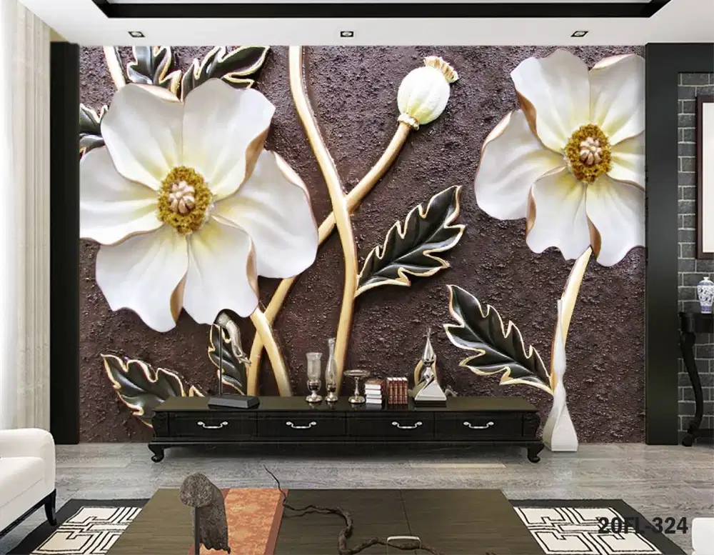Pesan wallpaper dinding 3d custom toko jual dan pasang gorden murah