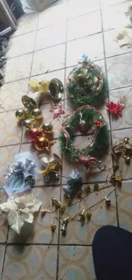 Se paket hiasan pohon natal berkualitas kond spt baru murah sj cpt dpt