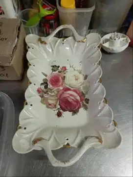 Nampan Keramik Porcelain Mewah Elegan CAPODIMONTE Preloved