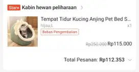 Kasur kucing uk L boleh barter