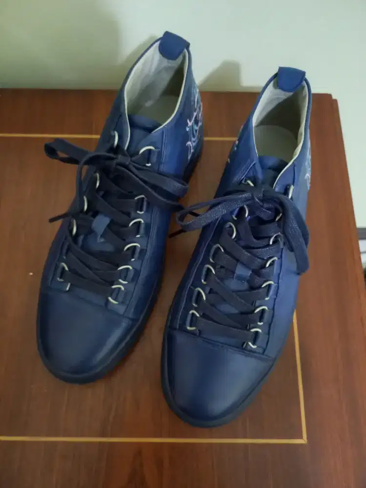 Sepatu Pria Kulit Navy Lokka Lekkr Size 42