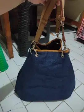 Tas tote bag  biru dongker