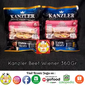 KANZLER SOSIS BEEF WIENER 360GR - FROZEN FOOD - BRONTZ JOGJA