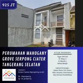 DIJUAL RUMAH DI PERUM MAHOGANY GROVE TANGERANG SELATAN - VIA CESSIE