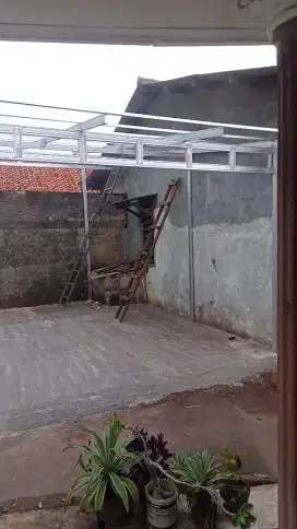 Kanopi bajaringan dan las besi ganti atap rumah