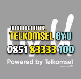 (Bisa COD) Nomor CANTIK Kartu TELKOMSEL by.U Aktif Selamanya #3333 100