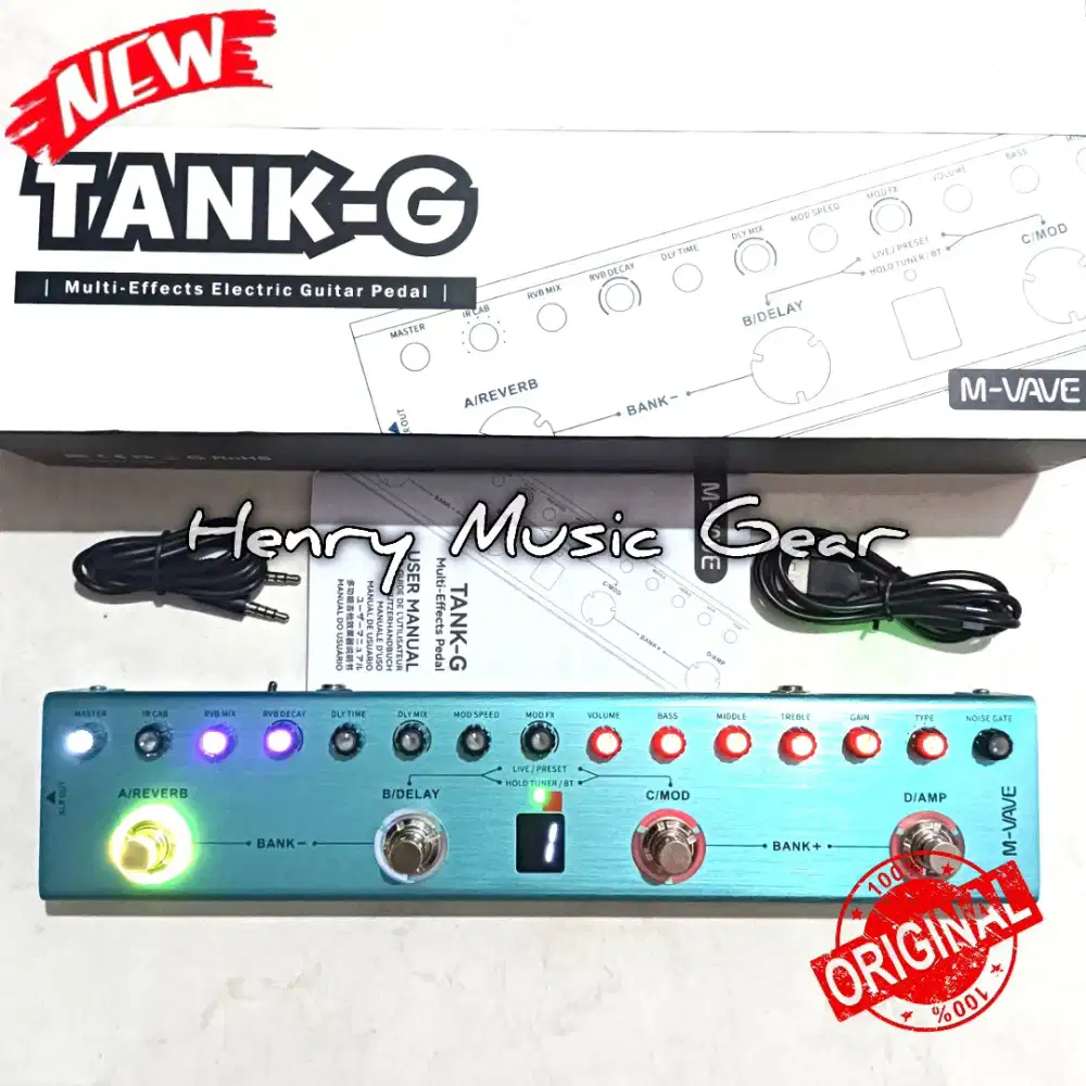 M-Vave Mini Tank G Guitar Multi Effects Pedal BARU