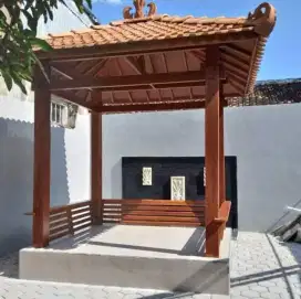 saung Klapa,tanpa alas/lantai