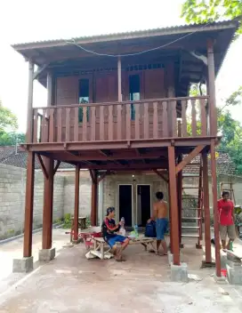 gazebo panggung kayu klapa