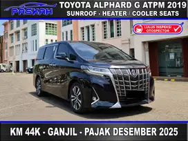 Bunga=4% Pajak=1TAHUN Tdp=70jt Km=44rb Toyota Alphard G 2019 atpm