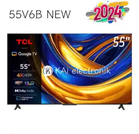 PROMO GOOGLE TV TCL 55 INCI NEW 55V6B ULTRA HD 4K GARANSI 3 TAHUN