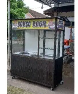 Rombong aluminium coklat