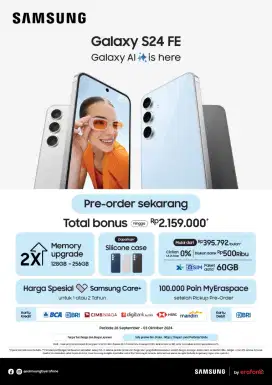 Samsung Galaxy S24 FE  8/256gb Pre Order erafone tarum barat