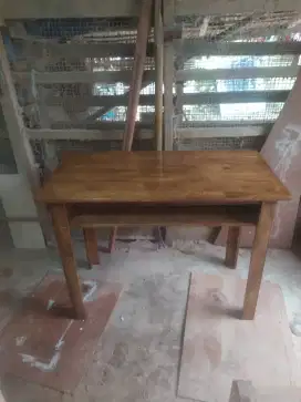 Meja belajar full kayu (tempahan)