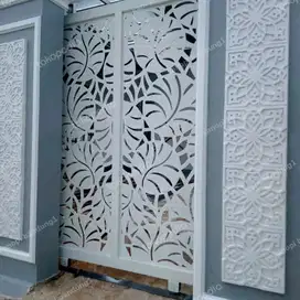 pagar cutting motif bunga tukang ahli