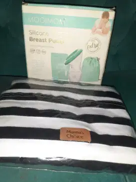 PAKET MENYUSUI BREAST PUMP SILICONE MOOIMOM & APRON MAMA'S CHOICE