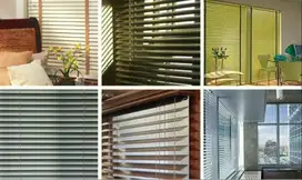 Gorden Tirai Roller Blind Vertical Shades Kerai/Krey Wooden Vertikal