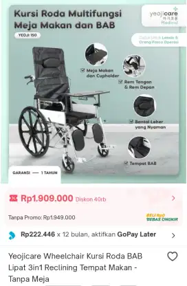 Kursi Roda 3in1 - YEOJICARE