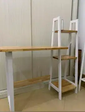 Meja belajar meja kerja Meja kantor kayu besi kokoh