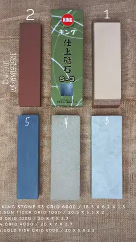 Batu Asah King Stone Japan Grid 6000 + 4 Batu