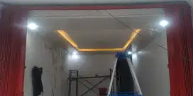 Plafon partisi PVC aluminium Kanopi Lis Gypsum