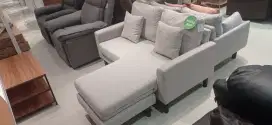 Sofa L 2 Seater Abu-Abu (Selma Aeon Sentul)