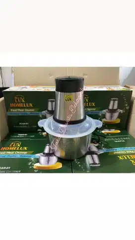 Chopper / pengiling daging pake listrik mangkok stainless 2liter