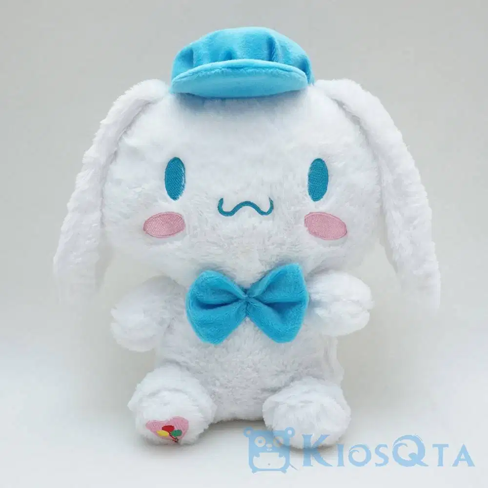 boneka cinnamoroll putih pakai topi dan dasi kupu kupu biru large