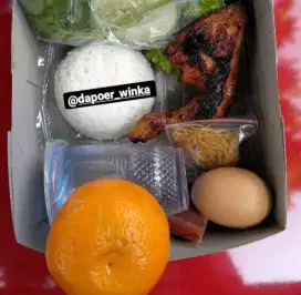 Ayam bakar madu nasi kotak paket lengkap