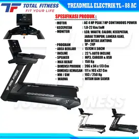 Alat Fitness Treadmill Elektrik TL-88 AC Total Fitness