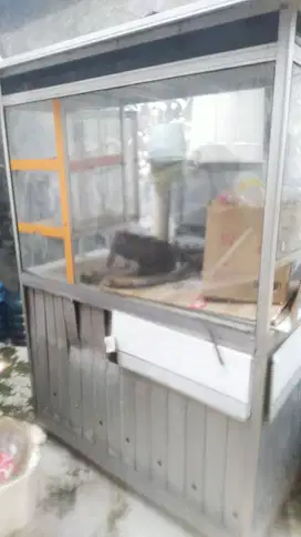 Gerobak kaca 1 Tungku