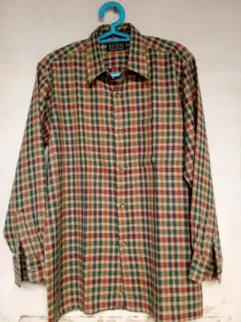 kemeja flanel size L