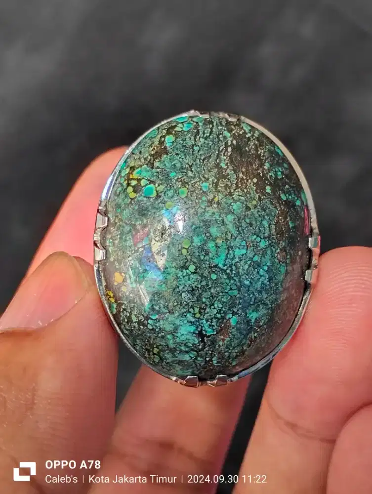 Tibet turquoise pirus Tibet monel handmade uk 8/9