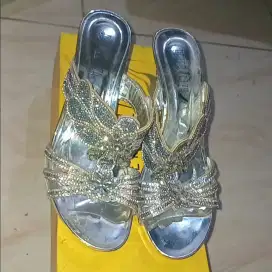 SEPATU SANDAL/SENDAL PESTA /JAGONG WANITA MERK PETER KEIZA UKURAN 36