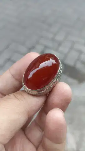 Cincin batu anggur redish big size