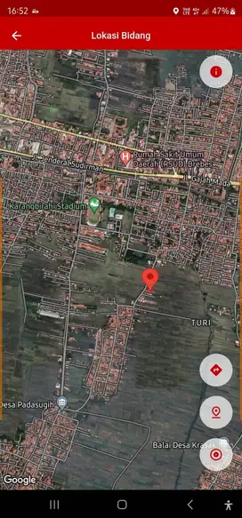 Jual tanah sawah strategis