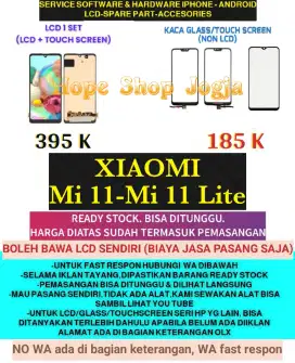 Service HP-Ganti Touchscreen-Baterai/LCD Xiaomi Mi11-Mi11 Lite