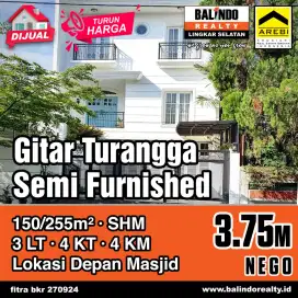 Rumah 3 Lantai Semi Furnished Turangga