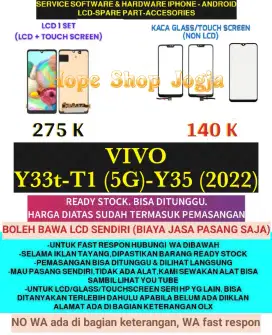 Service HP-Ganti Touchscreen-Baterai-LCD VIVO Y33t/T1 (5G)/Y35-2022