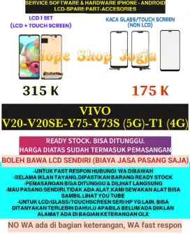 Ganti Touchscreen-Baterai-LCD V20-V20SE-Y75-Y73s (5G)-T1 (4G)
