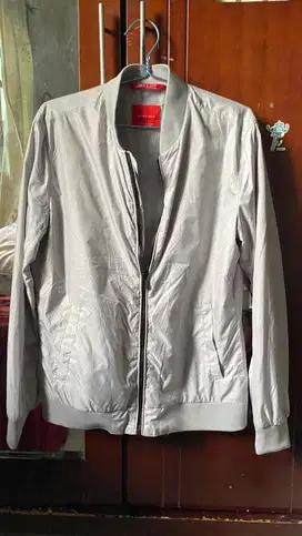 Zara Man Jacket Coat Polyester Silver