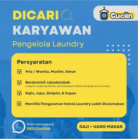 Lowongan Kerja Laundry Pegawai & Pengelola