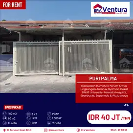 Rumah Di Perum Araya, Lingkungan Aman & Nyaman, Dekat BINUS University