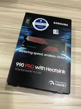 SSD Samsung M.2 NVME 990 PRO 2TB PCIE 4.0 GEN 4x4 - WITH HEATSINK