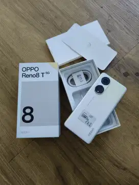 Oppo Reno 8T 5G 8/128 fullset bekas seperti baru termurah