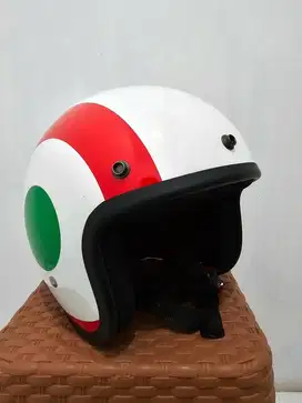 Helm Vespa Original Nations Tricolore Motif Bendera Italia