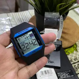 Jam Tangan Ripcurl Rifles Digital Black Blue Super Mulus Original